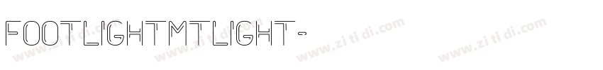 FootlightMTLight字体转换