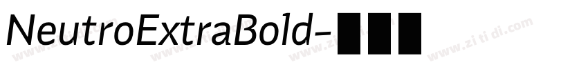 NeutroExtraBold字体转换