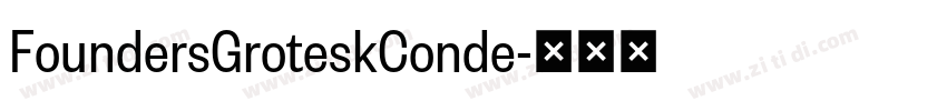 FoundersGroteskConde字体转换