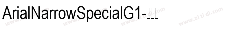 ArialNarrowSpecialG1字体转换