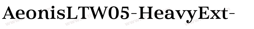 AeonisLTW05-HeavyExt字体转换