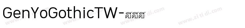 GenYoGothicTW字体转换