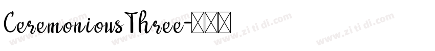 CeremoniousThree字体转换