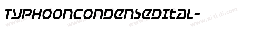 TyphoonCondensedItal字体转换