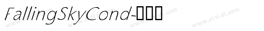 FallingSkyCond字体转换