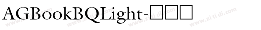 AGBookBQLight字体转换