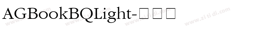 AGBookBQLight字体转换