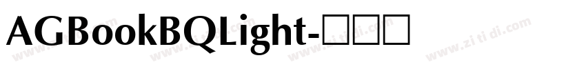 AGBookBQLight字体转换