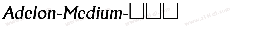 Adelon-Medium字体转换