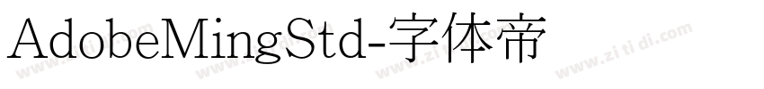 AdobeMingStd字体转换