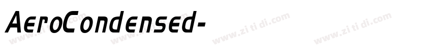 AeroCondensed字体转换