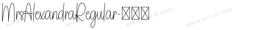 MrsAlexandraRegular字体转换