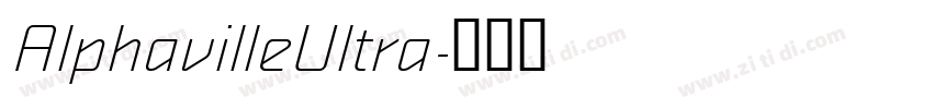 AlphavilleUltra字体转换