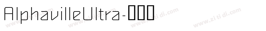 AlphavilleUltra字体转换