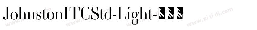 JohnstonITCStd-Light字体转换