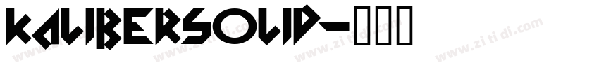 kaliberSolid字体转换