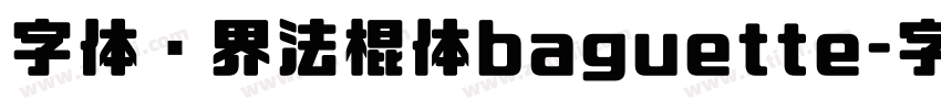 字体视界法棍体baguette字体转换