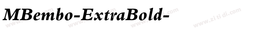 MBembo-ExtraBold字体转换