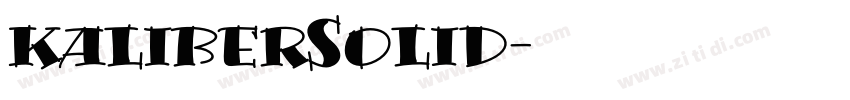 kaliberSolid字体转换