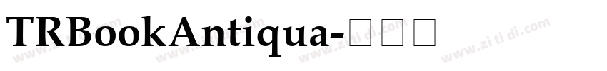 TRBookAntiqua字体转换