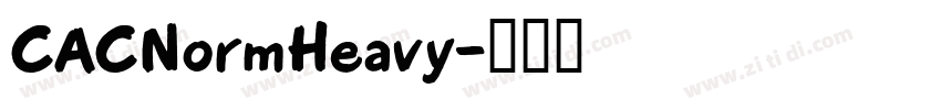 CACNormHeavy字体转换