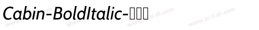 Cabin-BoldItalic字体转换