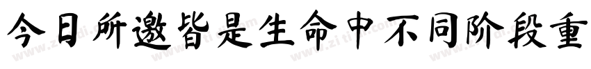 今日所邀皆是生命中不同阶段重要的你们字体转换