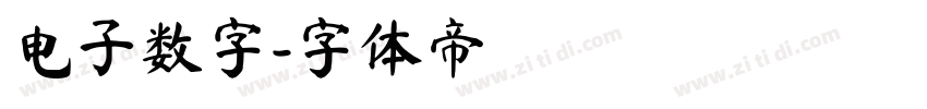 电子数字字体转换