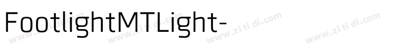 FootlightMTLight字体转换