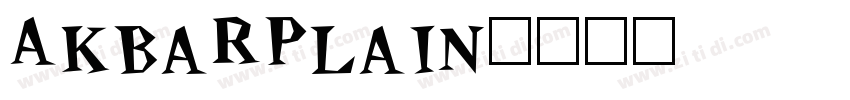 AkbarPlain字体转换