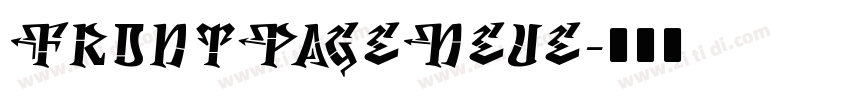 FrontPageNeue字体转换