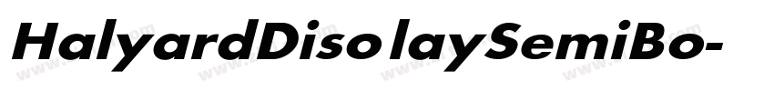 HalyardDisolaySemiBo字体转换