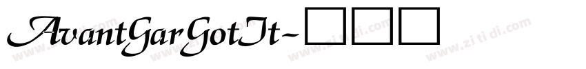 AvantGarGotIt字体转换