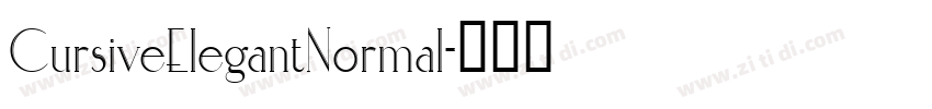 CursiveElegantNormal字体转换