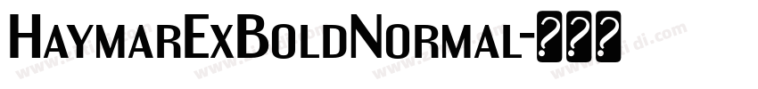 HaymarExBoldNormal字体转换