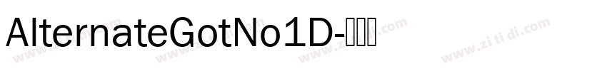 AlternateGotNo1D字体转换