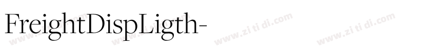 FreightDispLigth字体转换