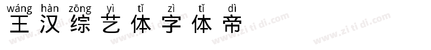 王汉综艺体字体转换