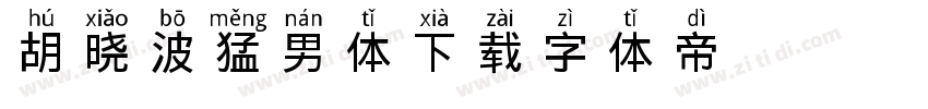 胡晓波猛男体下载字体转换