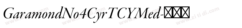 GaramondNo4CyrTCYMed字体转换