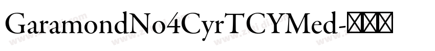 GaramondNo4CyrTCYMed字体转换