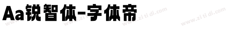 Aa锐智体字体转换