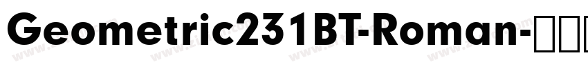 Geometric231BT-Roman字体转换