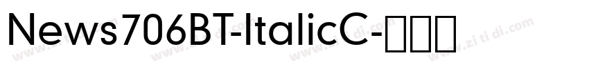 News706BT-ItalicC字体转换