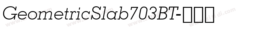 GeometricSlab703BT字体转换