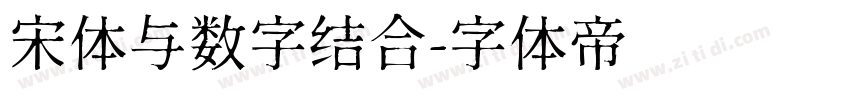 宋体与数字结合字体转换