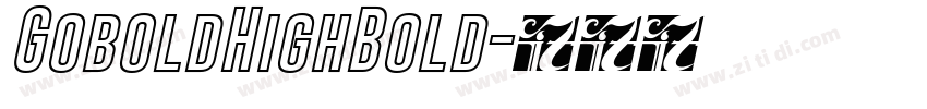 GoboldHighBold字体转换