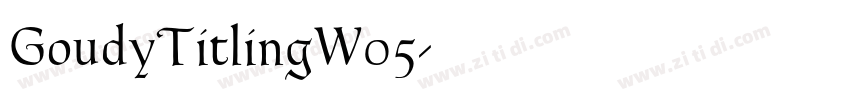 GoudyTitlingW05字体转换