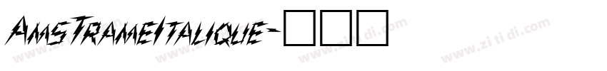 AmsTrameItalique字体转换