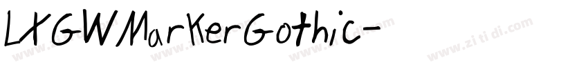 LXGWMarkerGothic字体转换